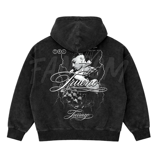 Trueno · Lettering Hoodie Semi Acid Wash Boxy Fit 2