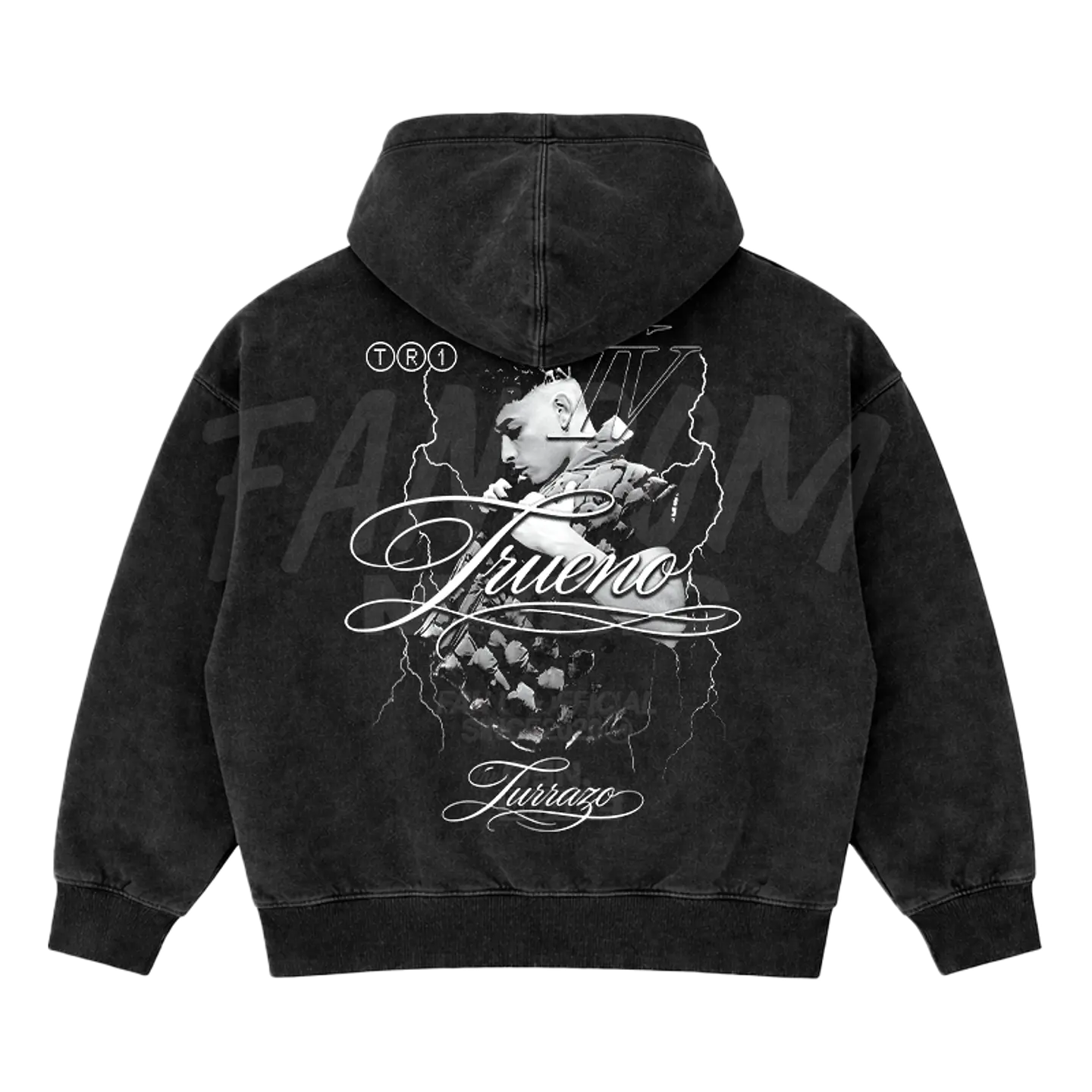 Trueno · Lettering Hoodie Semi Acid Wash Boxy Fit 2