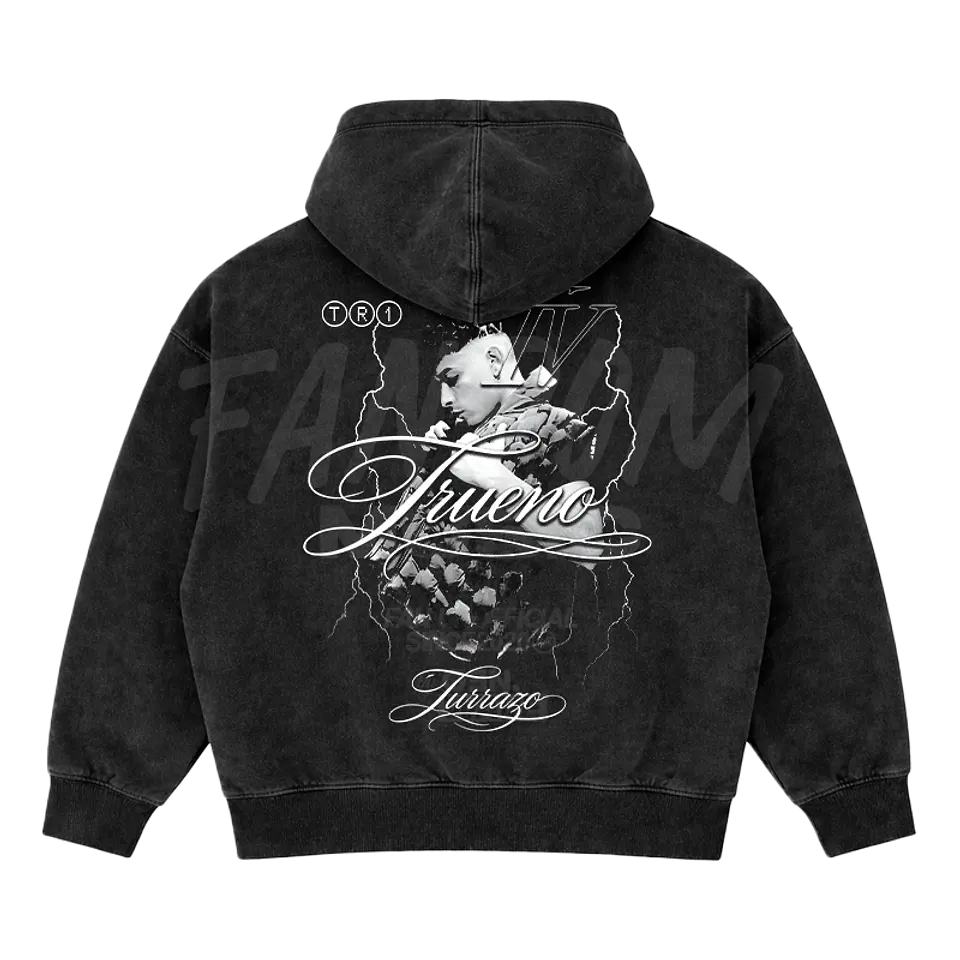 Trueno · Lettering Hoodie Semi Acid Wash Boxy Fit 2