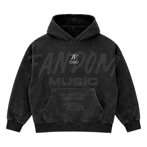 Trueno · Lettering Hoodie Semi Acid Wash Boxy Fit 3
