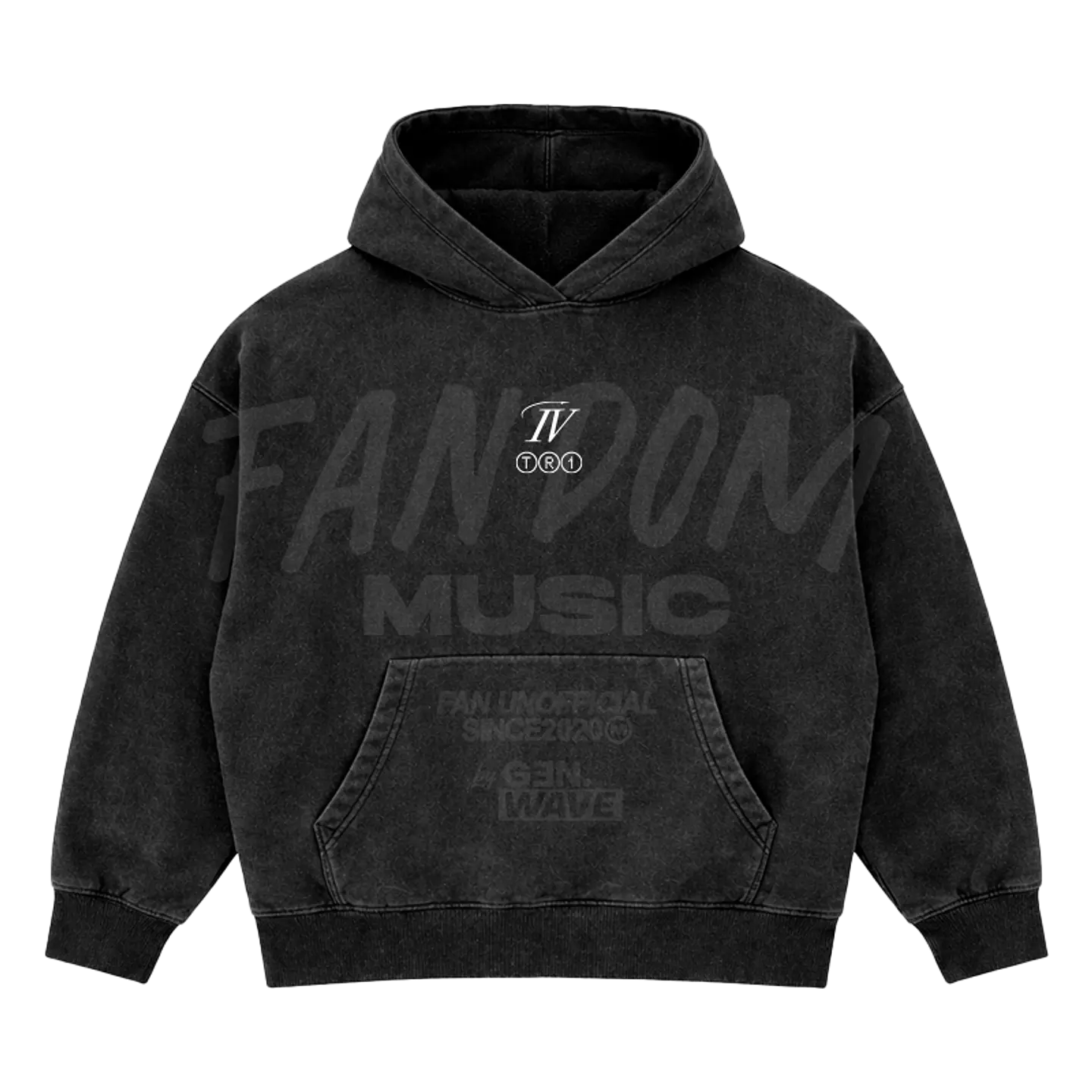 Trueno · Lettering Hoodie Semi Acid Wash Boxy Fit 3