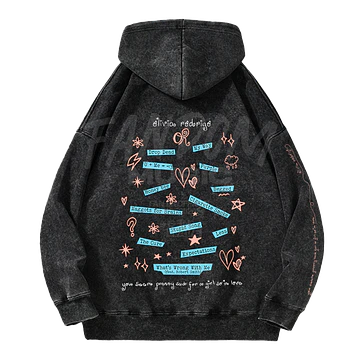Olivia Rodrigo · Tracklist Hoodie Acid Wash