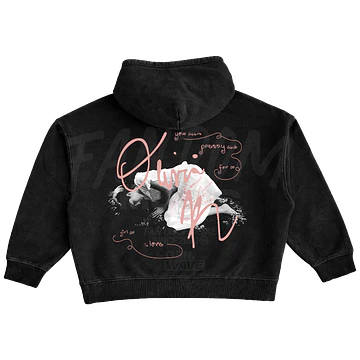 Olivia Rodrigo · Sign Down Hoodie Acid Wash Ajustable