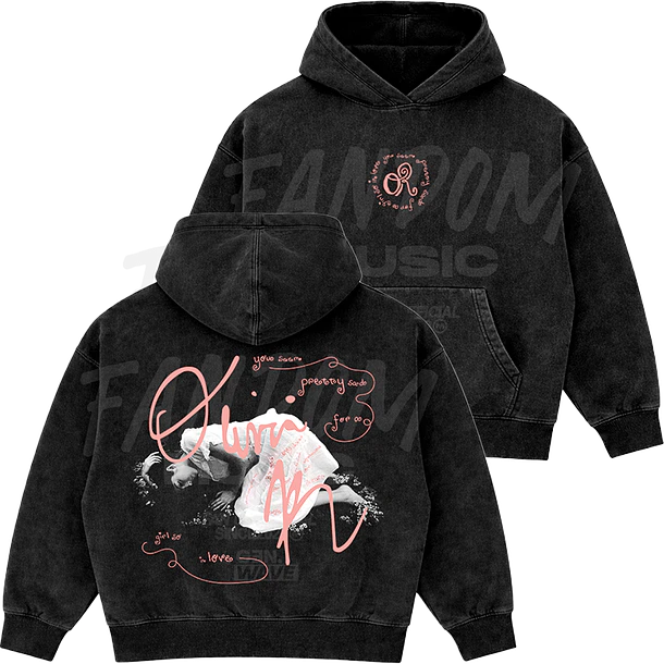 Olivia Rodrigo · Sign Down Hoodie Semi Acid Wash Boxy Fit 1