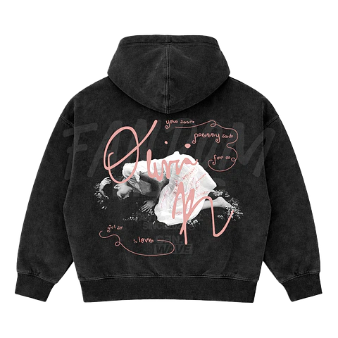 Olivia Rodrigo · Sign Down Hoodie Semi Acid Wash Boxy Fit