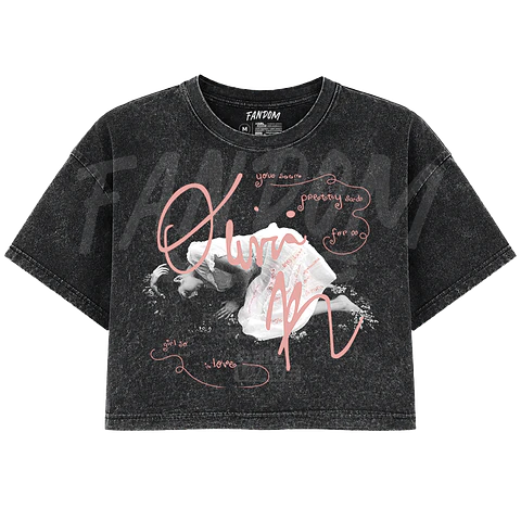 Olivia Rodrigo · Sign Down CROP TOP Acid Wash