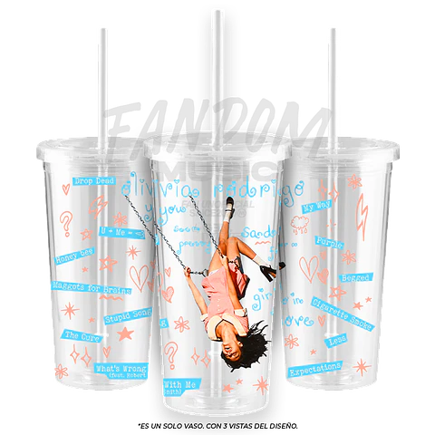 Olivia Rodrigo · Tracklist Vaso Acrílico Transparente