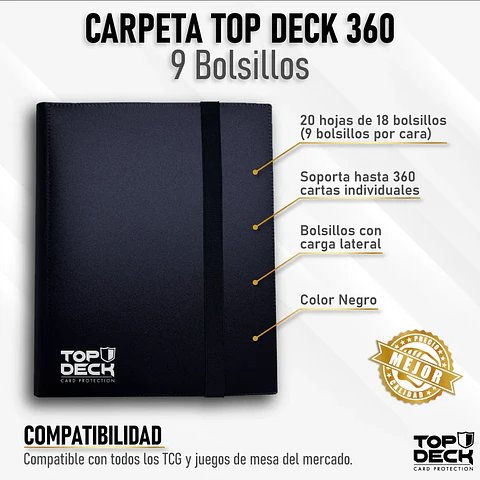Carpeta TOPDECK 360 Negro