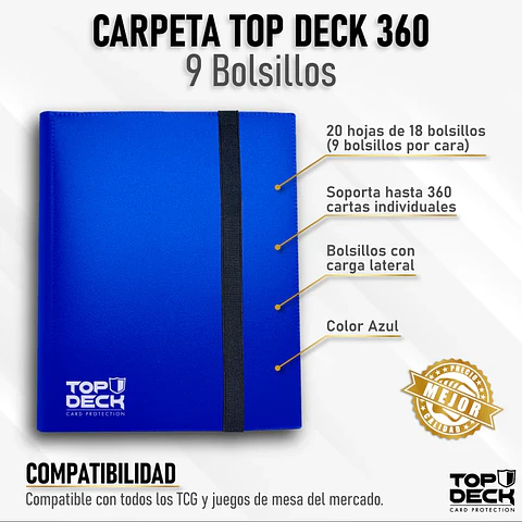 Carpeta TOPDECK 360 Azul