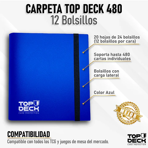 Carpeta TOPDECK 480 Azul