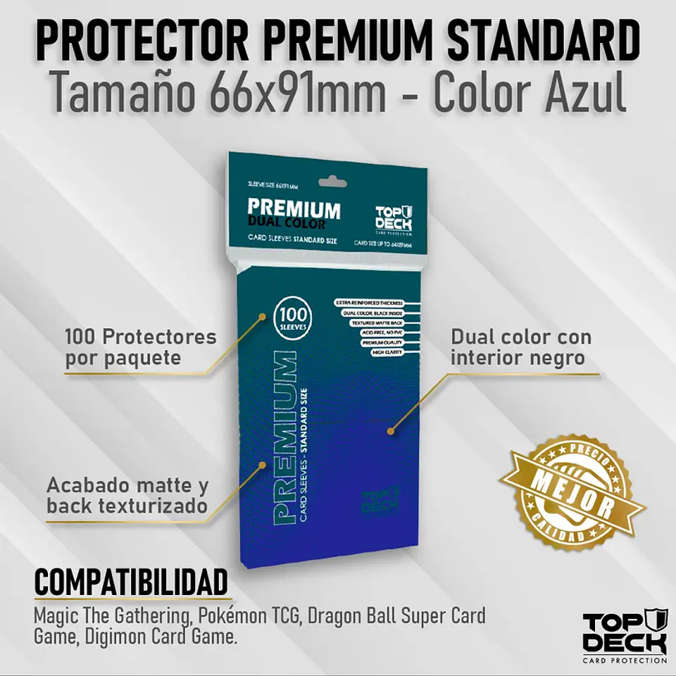 Protectores Premium TOPDECK Azul 1