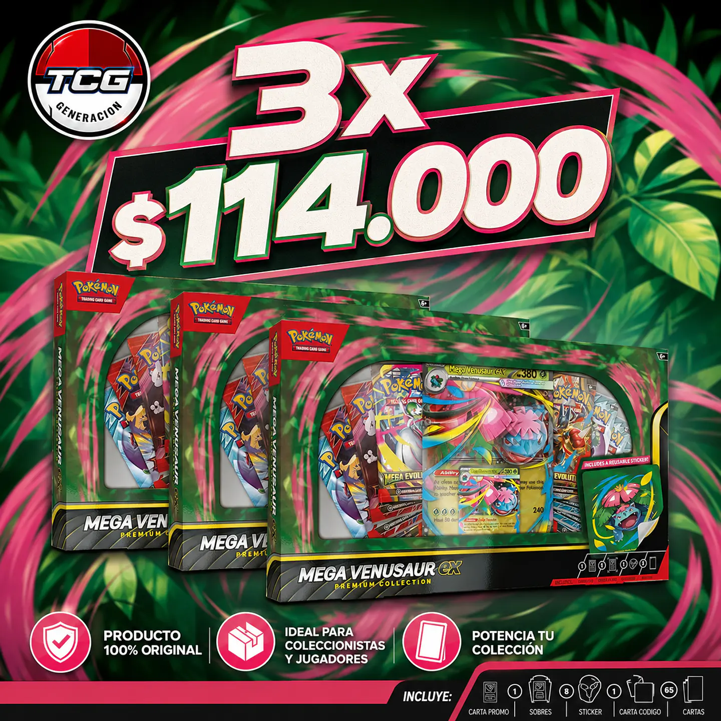 Caja Mega Venusaur x 3 1