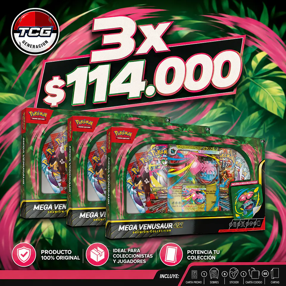 Caja Mega Venusaur x 3 1