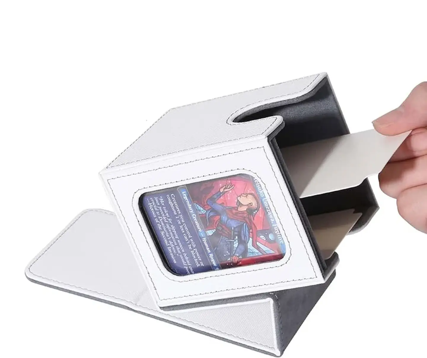 Deck Box Magnetica con Exhibidor Blanco 1