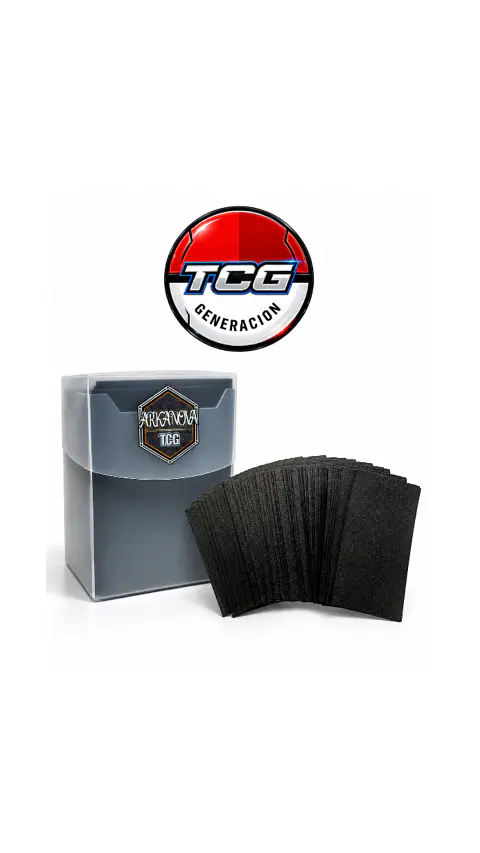 Deck Box + 100 Fundas Negro Matte Estándar 