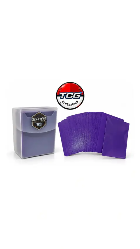 Deck Box + 100 Fundas Morado Matte Estándar 