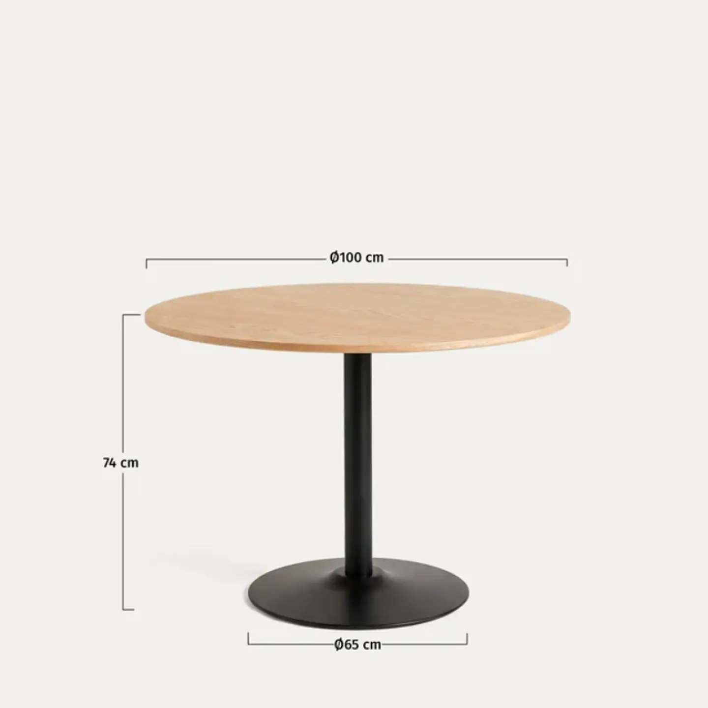 Mesa de Reunión Wood Redonda 100 cm 6