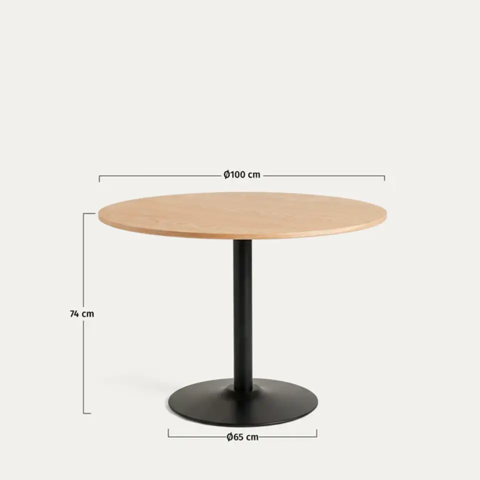 Mesa de Reunión Wood Redonda 100 cm 6
