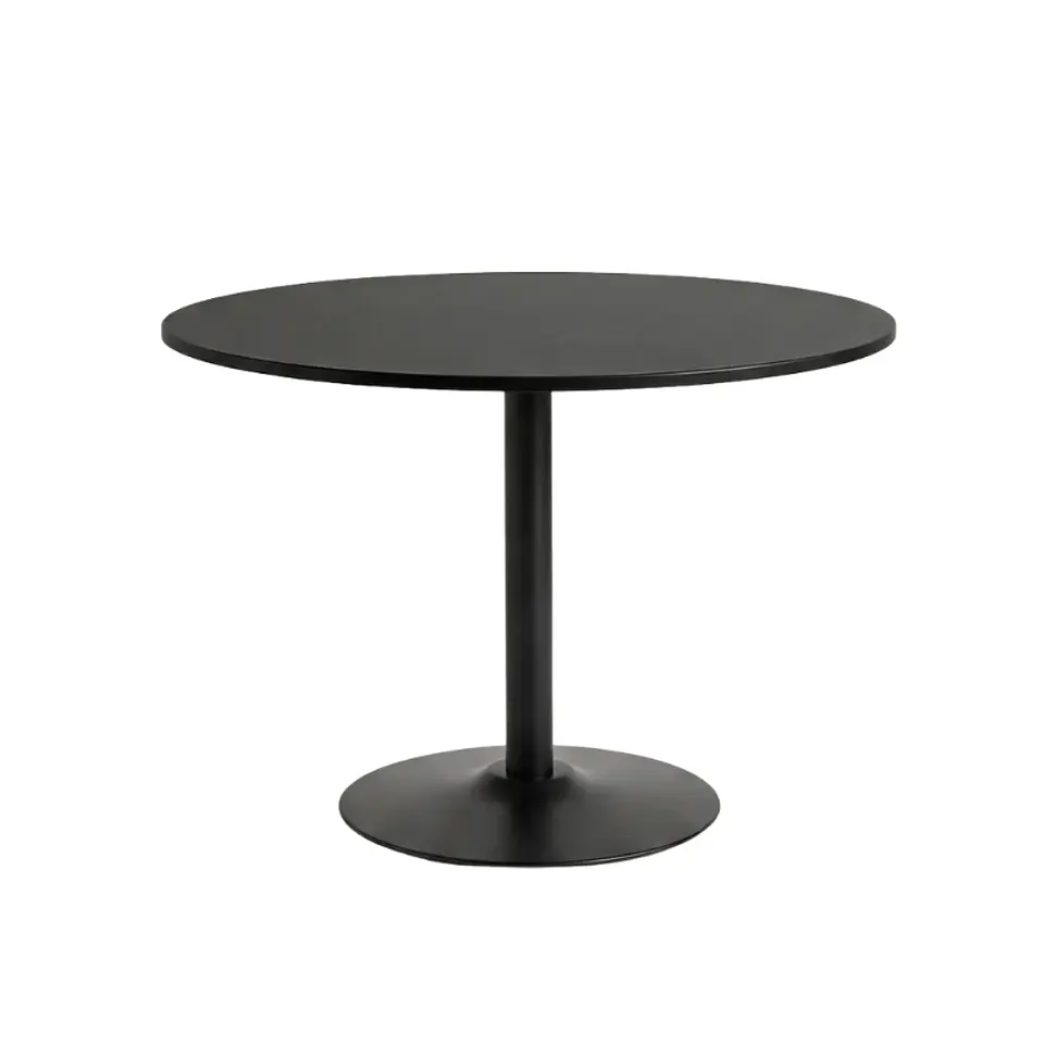 Mesa de Reunión Negra Redonda 80 cm 2