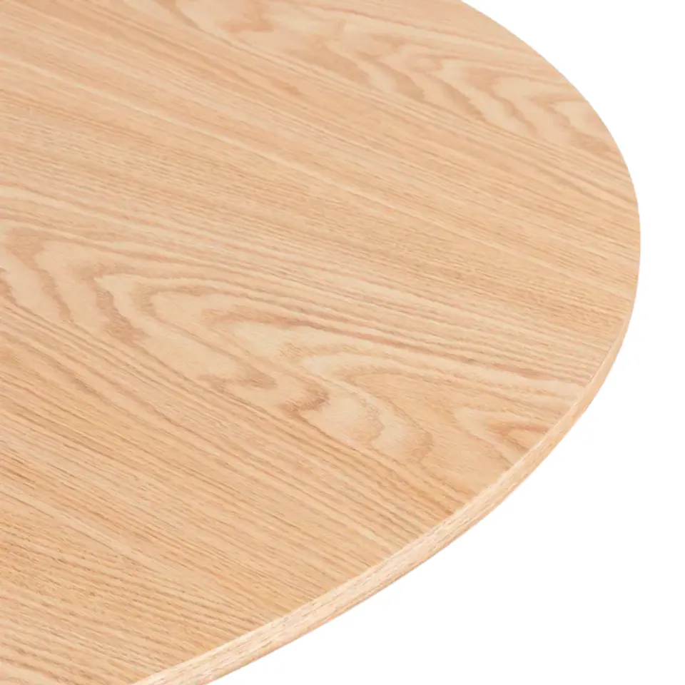 Comedor Reuniones Wood redondo 80 cm con 4 Sillas ISO Meeting Tela Lino Negras 8