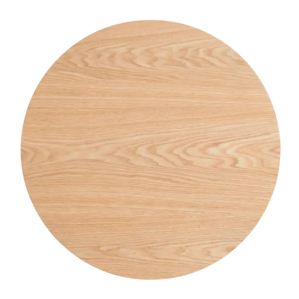 Comedor Reuniones Wood redondo 100 cm con 4 Sillas ISO Meeting Tela Lino Negras 7