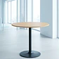 Comedor Reuniones Wood redondo 100 cm con 4 Sillas ISO Meeting Tela Lino Negras - Miniatura 2