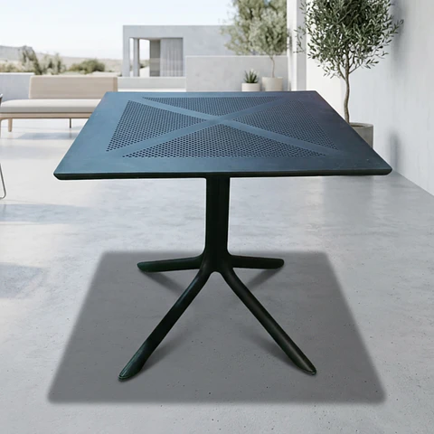 Mesa de Restaurant Terraza 80x80 cm Polipropileno - NEGRA