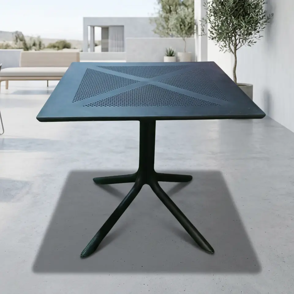 Mesa de Restaurant Terraza 80x80 cm Polipropileno - NEGRA 1
