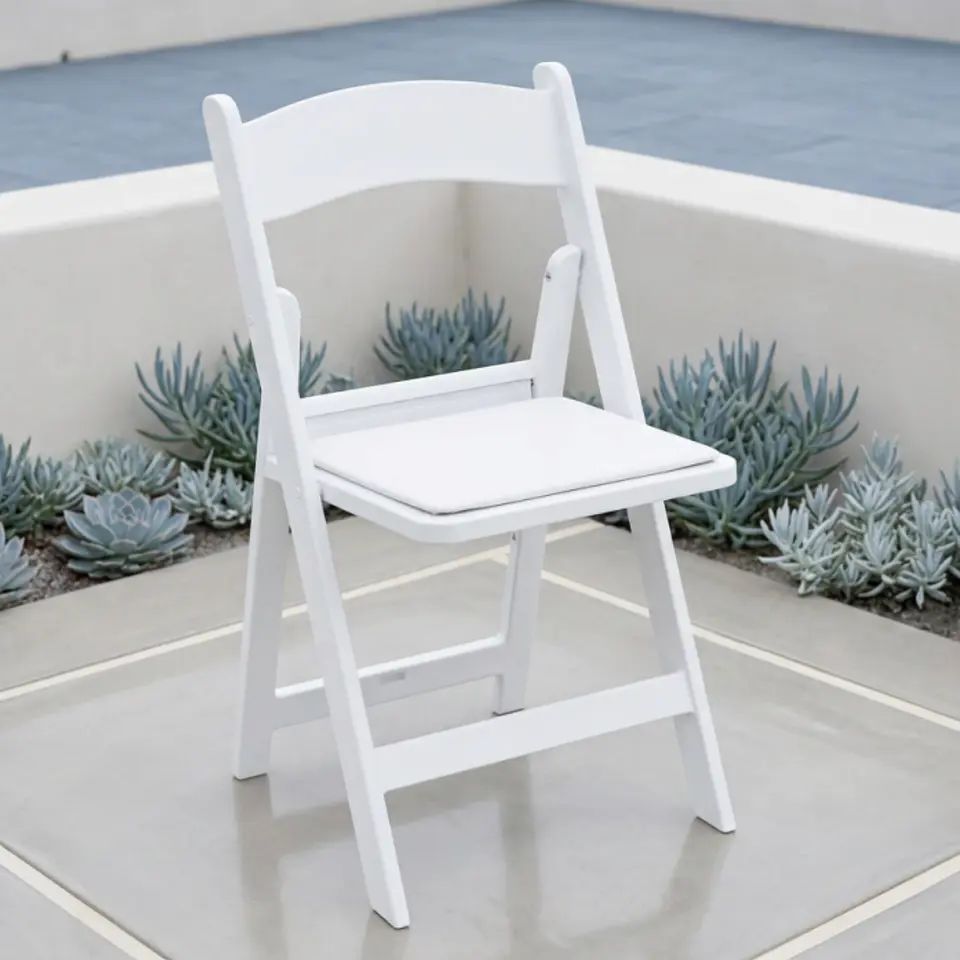 Pack 4 Sillas Plegable Americana de Resina para Eventos - Blancas 3