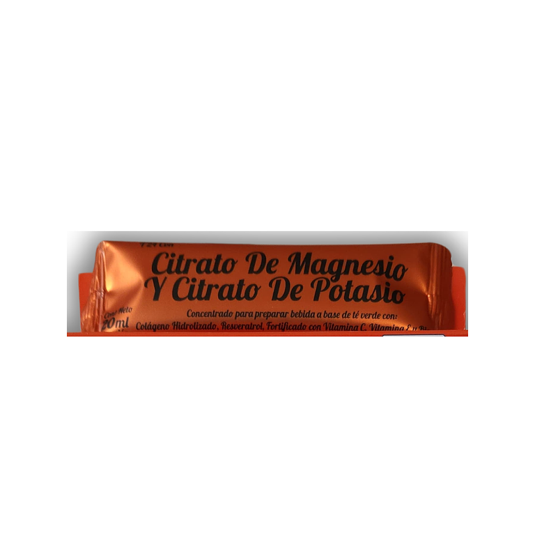 Sachet Citrato de Magnesio + Potasio caja sachets 20ml