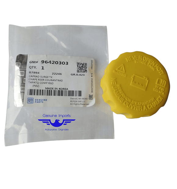 Tapa Deposito Refrigerante O Auxiliar Spark Aveo Optra Sail Ref: 90409256