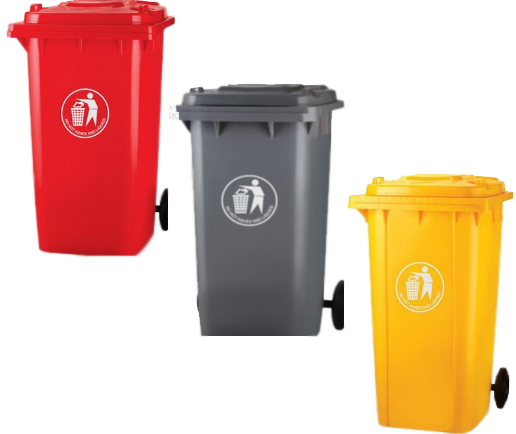 Basurero 240 Litros Amarillo