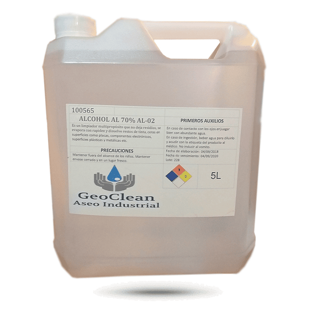 Alcohol etílico 70% 5 Lts 