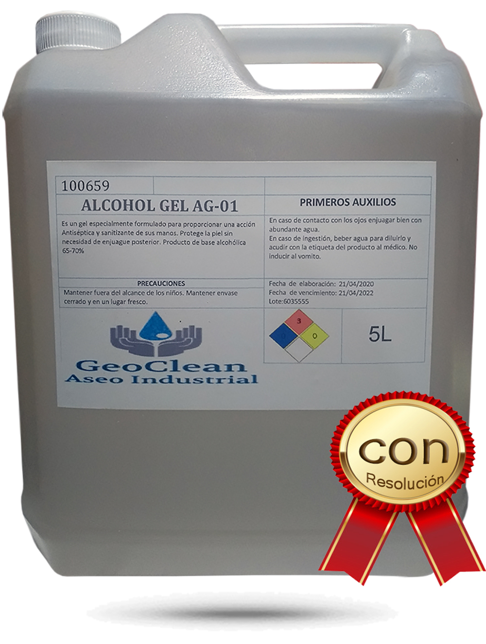 ALCOHOL GEL 5 LITROS 70%
