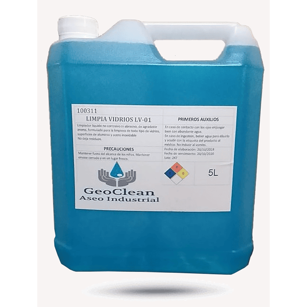 Limpia vidrios LV-01 (5 LITROS) 