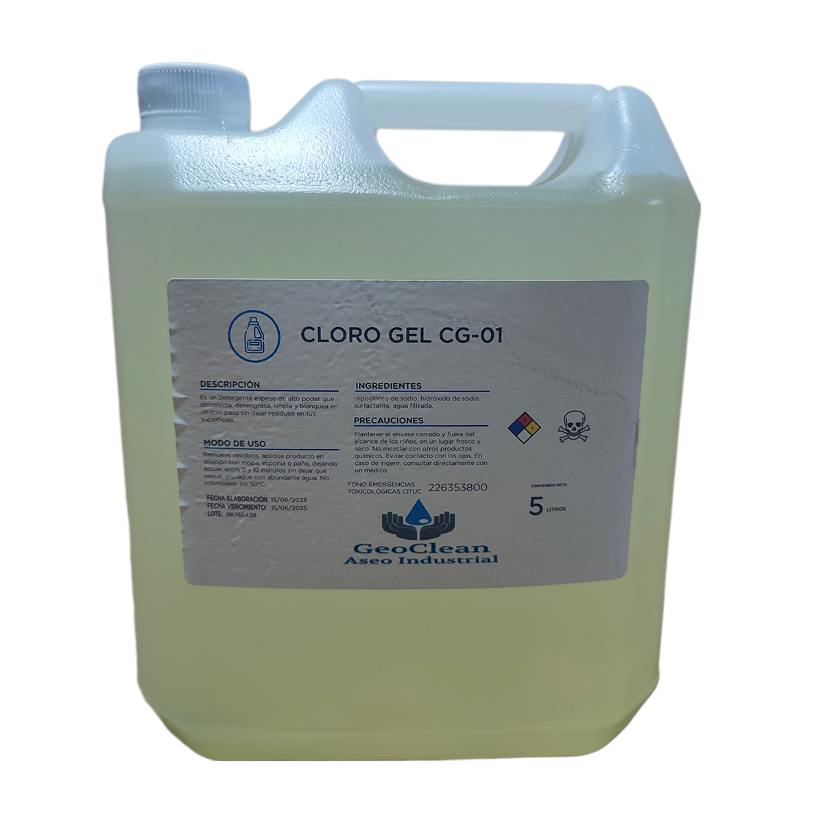 Cloro Gel Geoclean 5 Lts.