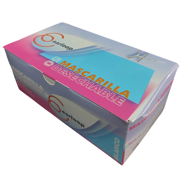 Mascarilla 3 pliegues 50 unidades 
