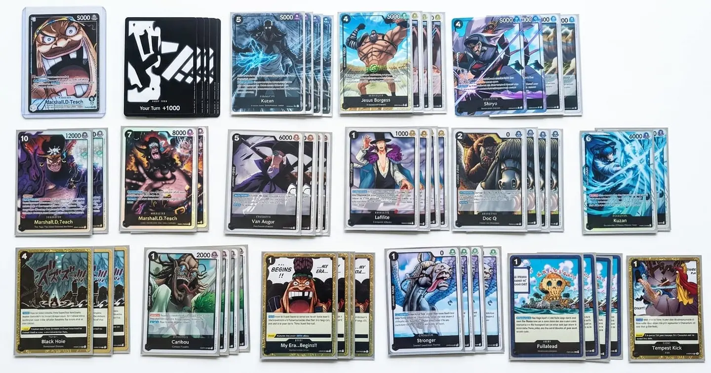 Mazo Completo One Piece TCG - Marshall D. Teach (Barba Negra) + Sleeves 1