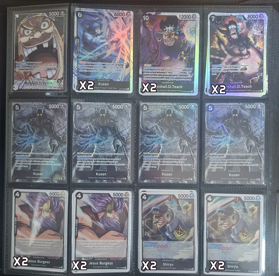 Mazo Completo One Piece TCG - Marshall D. Teach (Barba Negra) + Sleeves 2