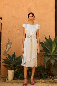 Vestido Olena perla 