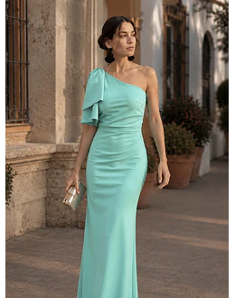 Vestido Filomena verde agua