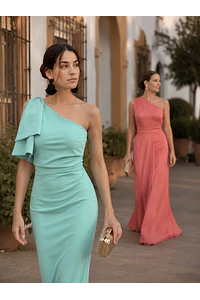 Vestido Filomena verde agua