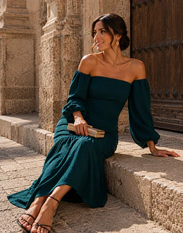 VESTIDO AMAZONA VERDE