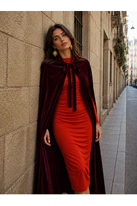 Capa de terciopelo