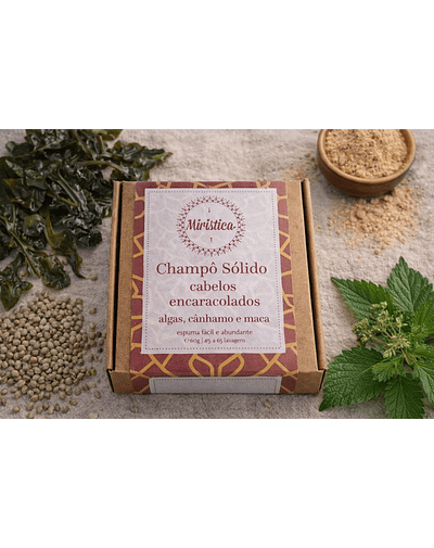 Champô Sólido Natural e Artesanal para Cabelos Encaracolados ou Ondulados