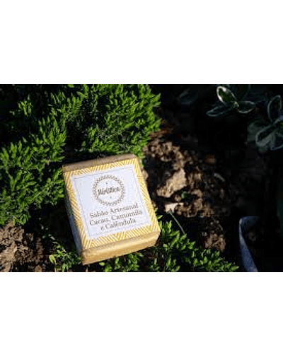 Sabonete Natural e Artesanal Hidratante de Manteiga de Cacau Camomila e Calêndula