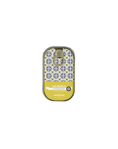 LATA SARDINHAS CHOC. LEITE AZULEJO AMARELO 40 G