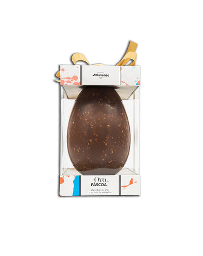 CAIXA OVO CHOC. LEITE C/ AMÊNDOA 350 G