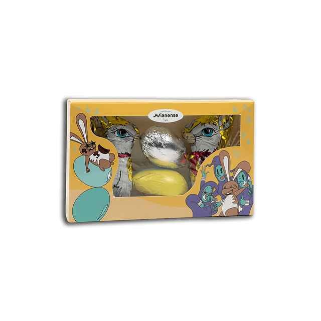 PACK COM 2 COELHOS / 2 OVOS