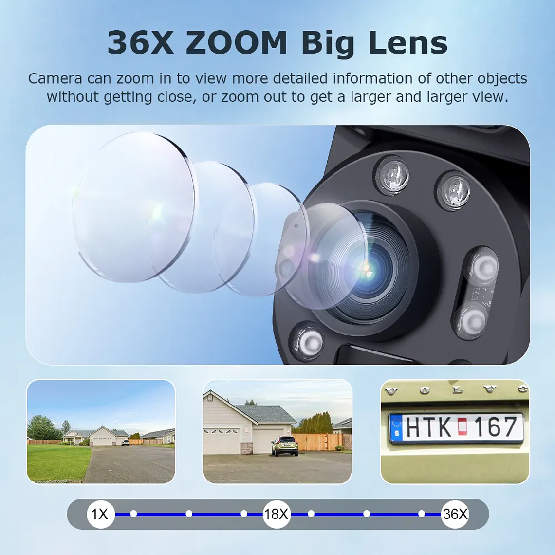 Doble Camara Metalica 36x Potente ZOOM 4G Chip movil compatible todas las compañias 3